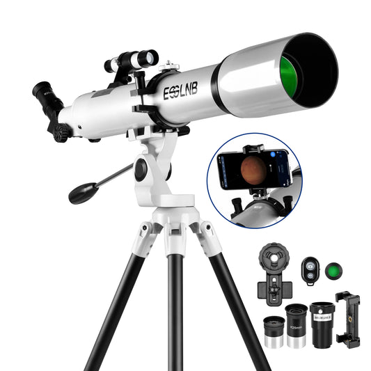 Astronomy Telescope With Phone Adapter And Wireless Remote For Stargazing