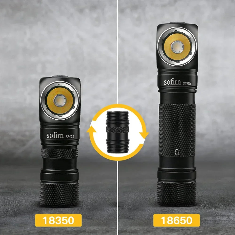 Sofirn SP40A 1200lm USB C Rechargeable Headlamp Magnetic Tail Cap