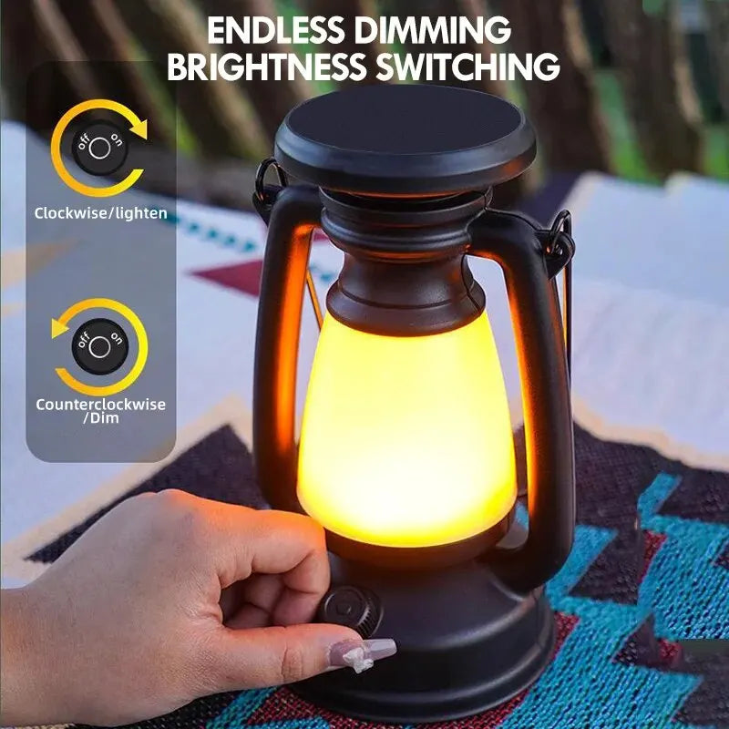 Rechargeable Retro Horse LED Lantern Desk Lamp For Home And Outdoor Use