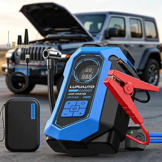8000A Car Jump Starter With Air Compressor 160 PSI Portable Battery Booster