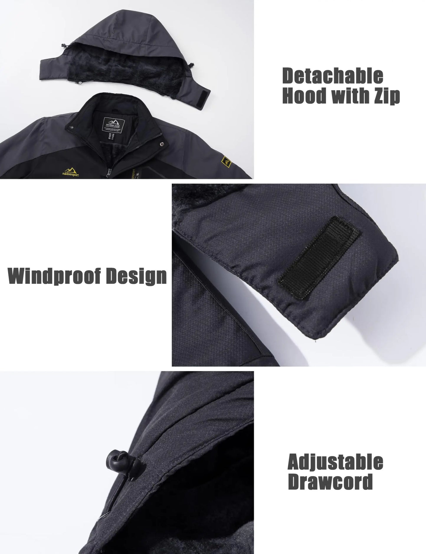 Cavva Men Water Resistant Fleece Lined Winter Ski Jacket