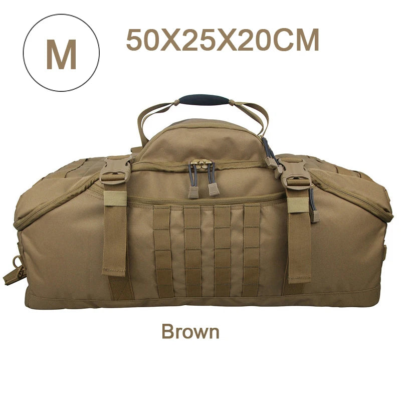 LQARMY Outdoor Mountaineering Bag MOLLE Tactical Backpack Hiking Duffel Bag