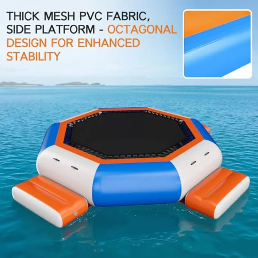 Inflatable Water Trampoline For Lakes Or Pools With Platforms