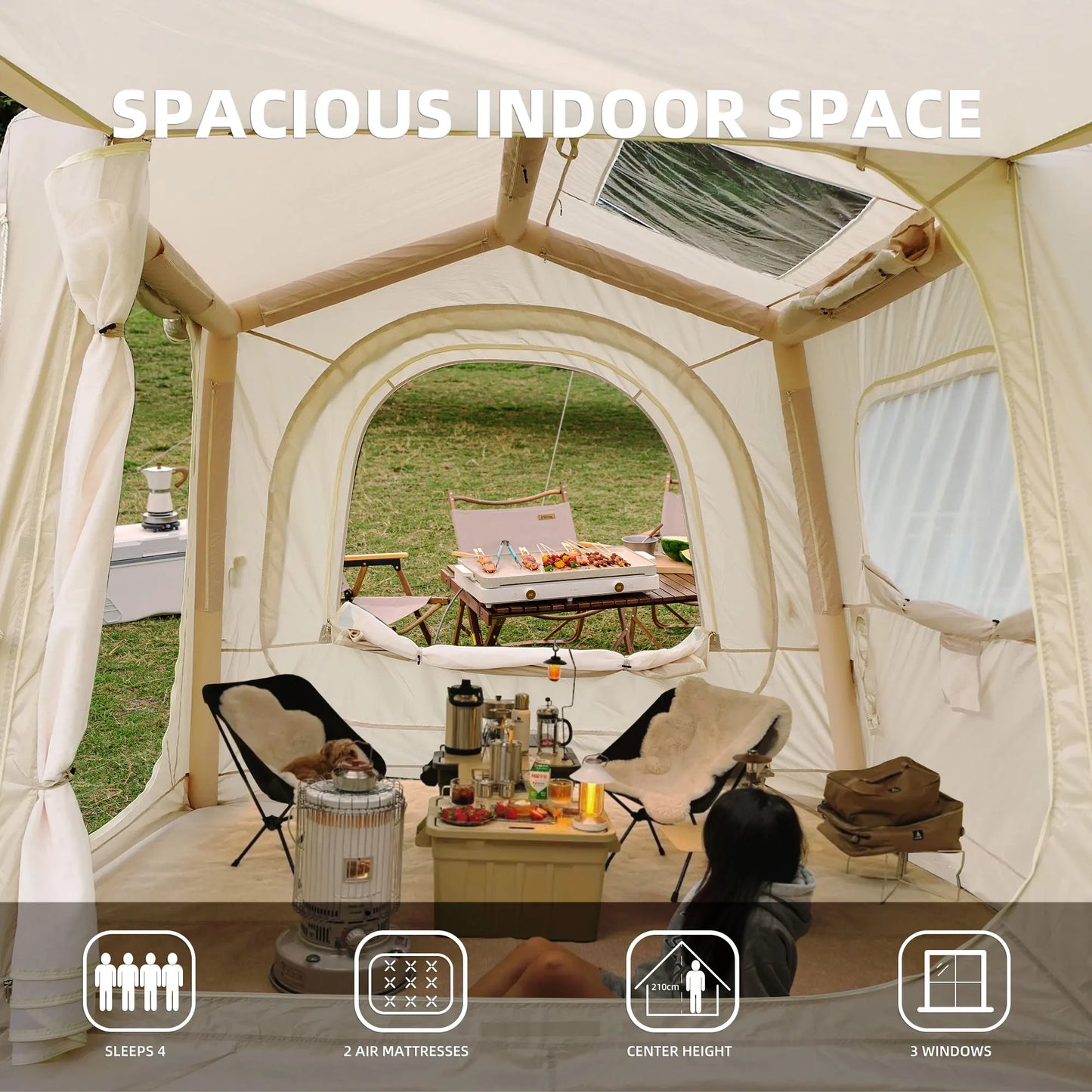 Inflatable SUV Camping Tent With Easy Setup And Waterproof Glamping