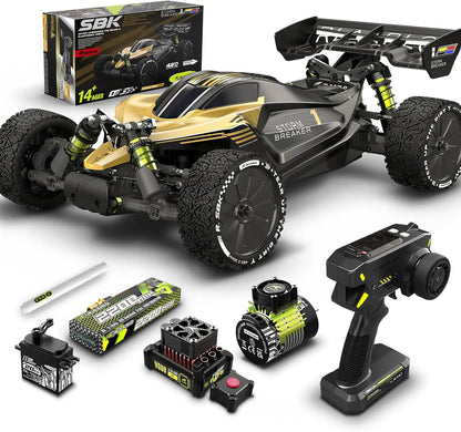 RC car with accessories on a white background