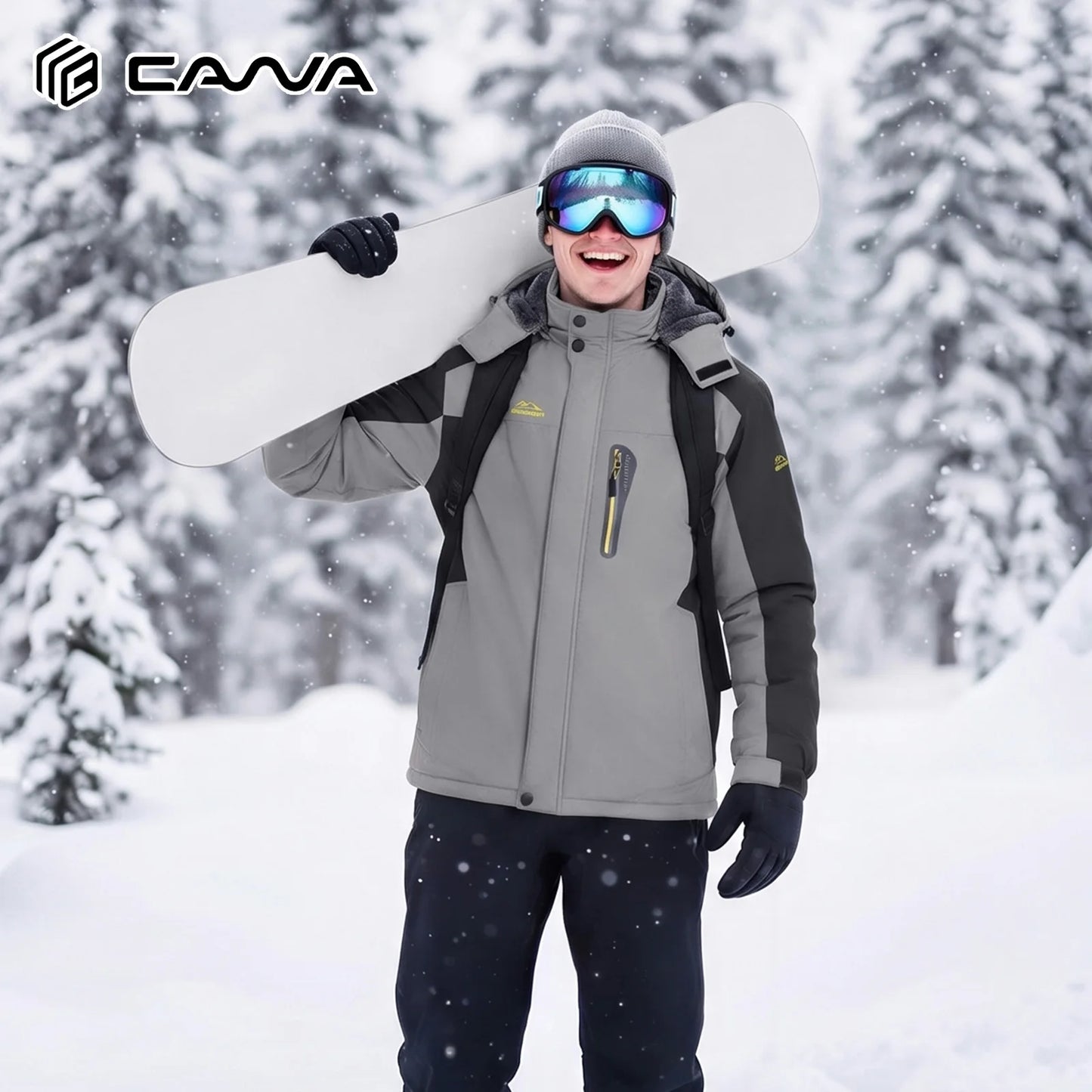 Cavva Men's Waterproof Fleece Lined Winter Parka Jacket