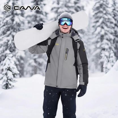 Cavva Men's Waterproof Fleece Lined Winter Parka Jacket