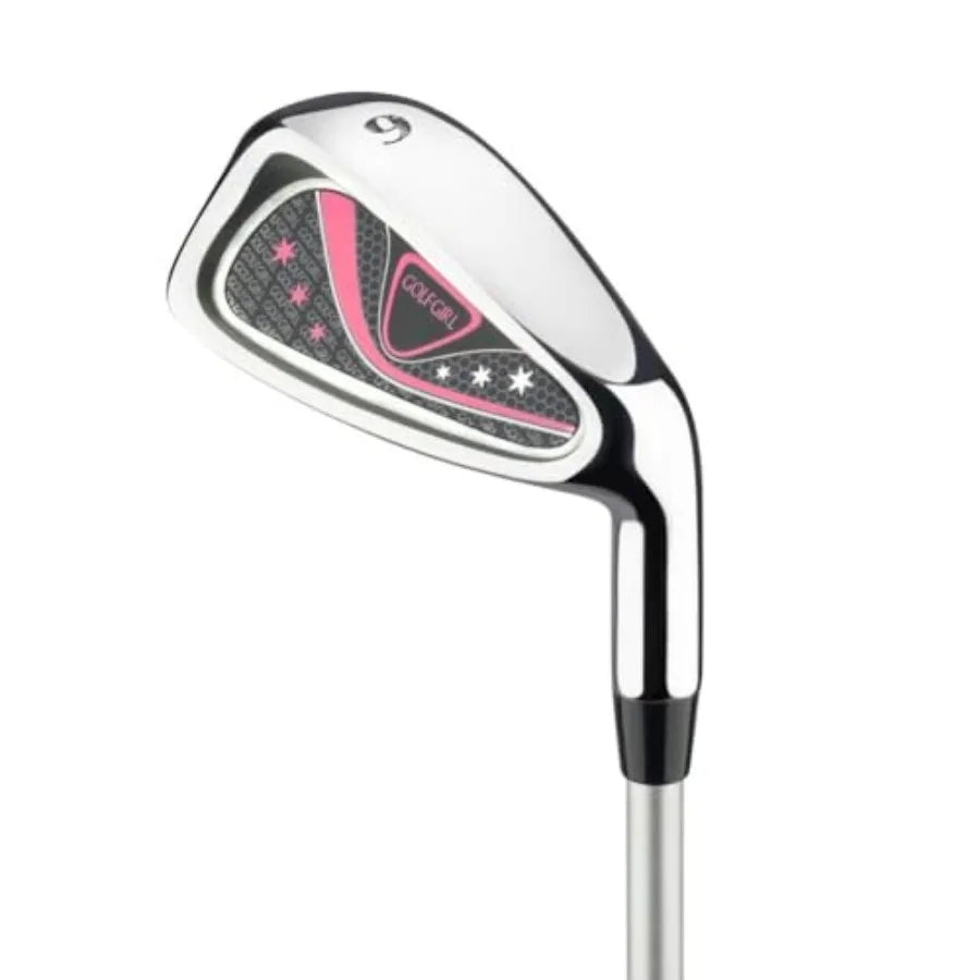 Ladies Golf Clubs Set with Cart Bag for Women, All Graphite Shafts, Left-Handed, Black and Pink, Lightweight and Forgiving Desi