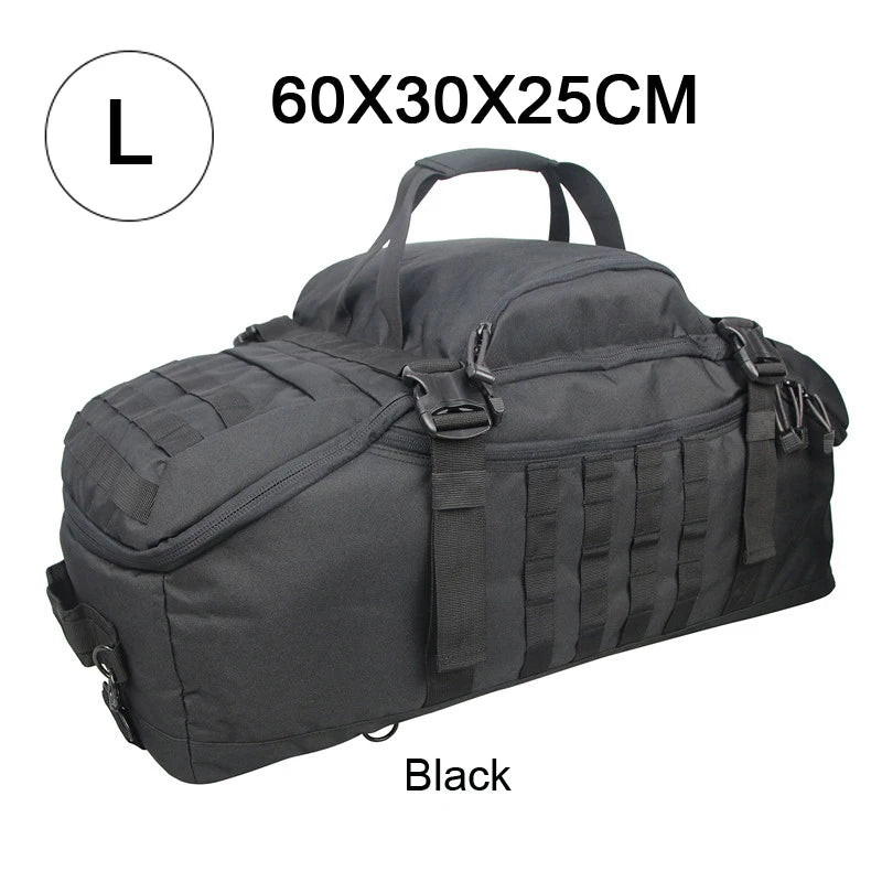 LQARMY Outdoor Mountaineering Bag MOLLE Tactical Backpack Hiking Duffel Bag