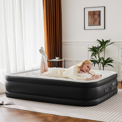 JHK Air Mattress With Non Slip Bottom For Home And Camping 660 Lbs Capacity