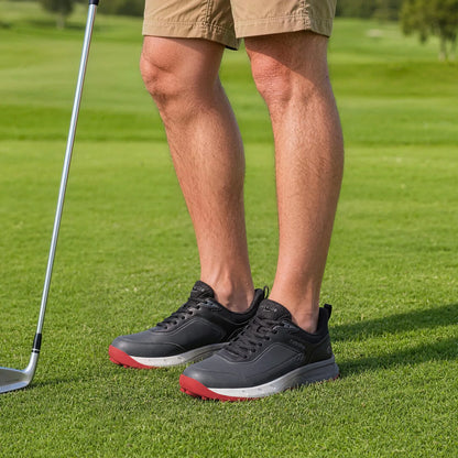FitVille Men's Waterproof Spikeless Golf Shoes Arch Support Comfort