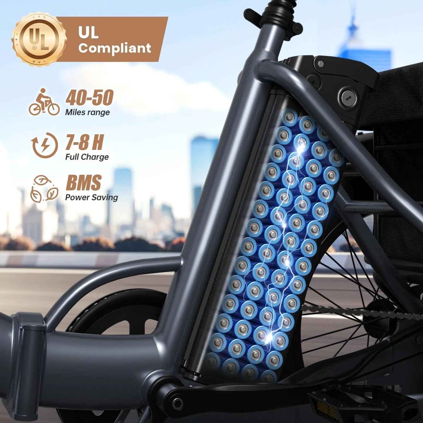 QRONGE Lava Electric Tricycle Folding Fat Tire Trike
