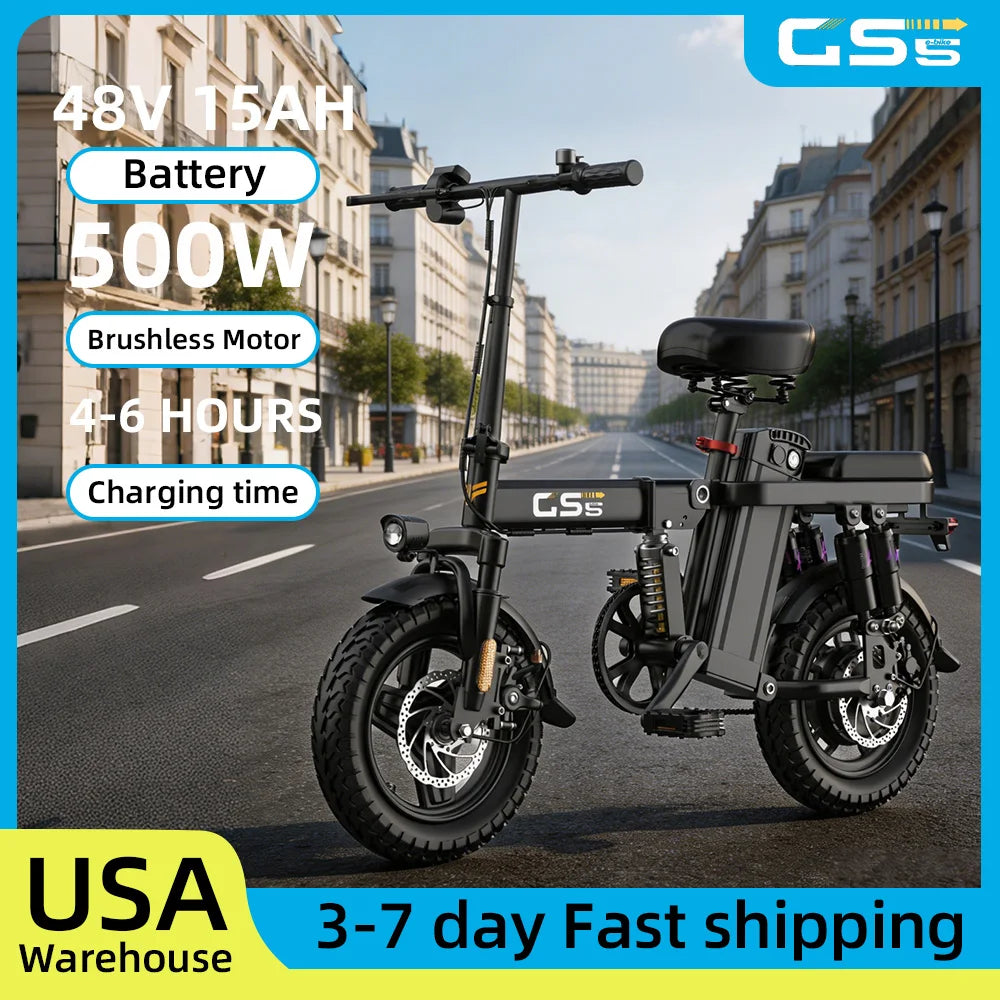 Uplee GS5 500W Foldable Electric Bike With Dual Disc Brakes
