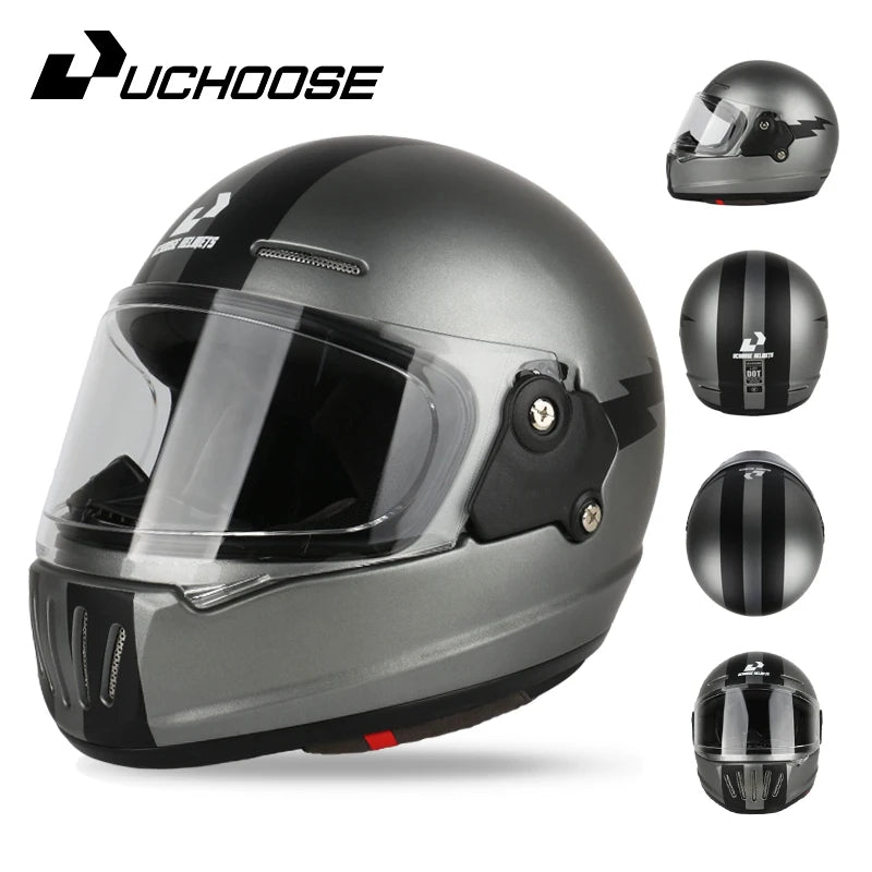UCHOOSE Retro Motorcycle Helmet DOT Open Face Classic Style