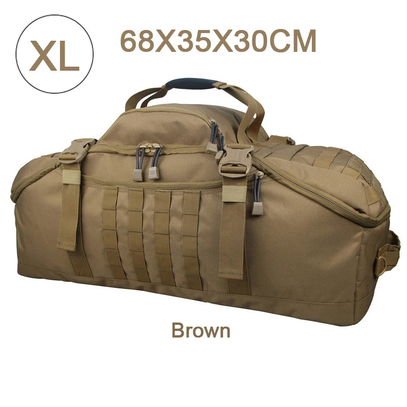 LQARMY Outdoor Mountaineering Bag MOLLE Tactical Backpack Hiking Duffel Bag