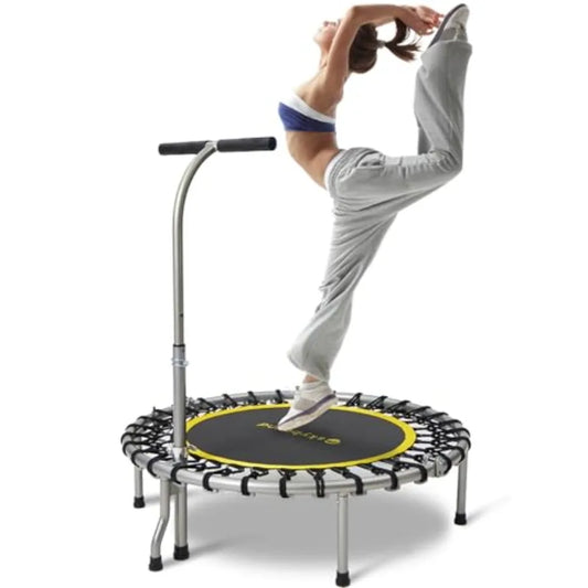 Indoor Fitness Trampoline For Adults And Kids Foldable Steel Frame