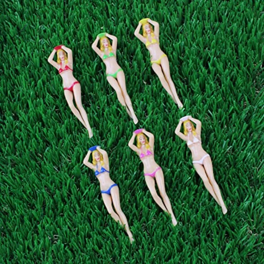 Colored Golf Tees, 3 inch Golf Practice Novelty Tees, White Elephant Stocking Stuffer Gifts for Golfer Fun Gift, 6 Pcs