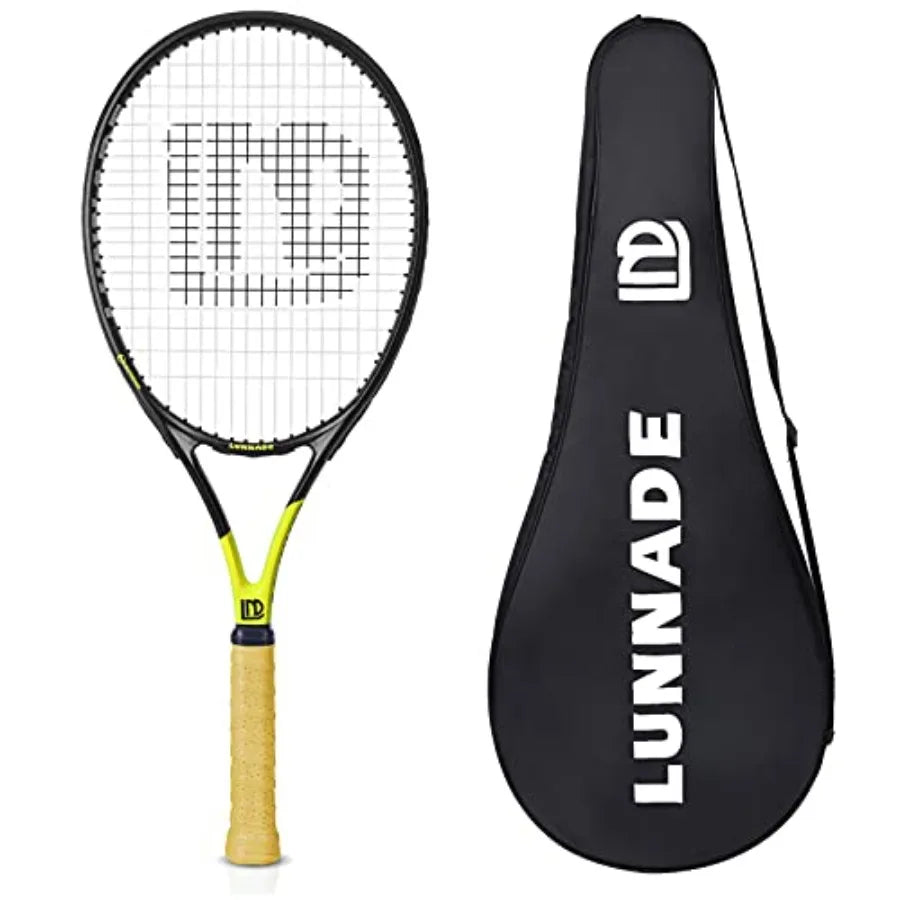 Women Tennis Racket Shockproof Carbon Fiber Lightweight Pre Strung