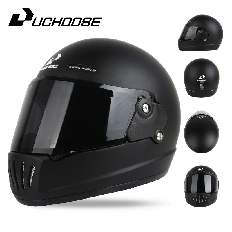 UCHOOSE Retro Motorcycle Helmet DOT Open Face Classic Style