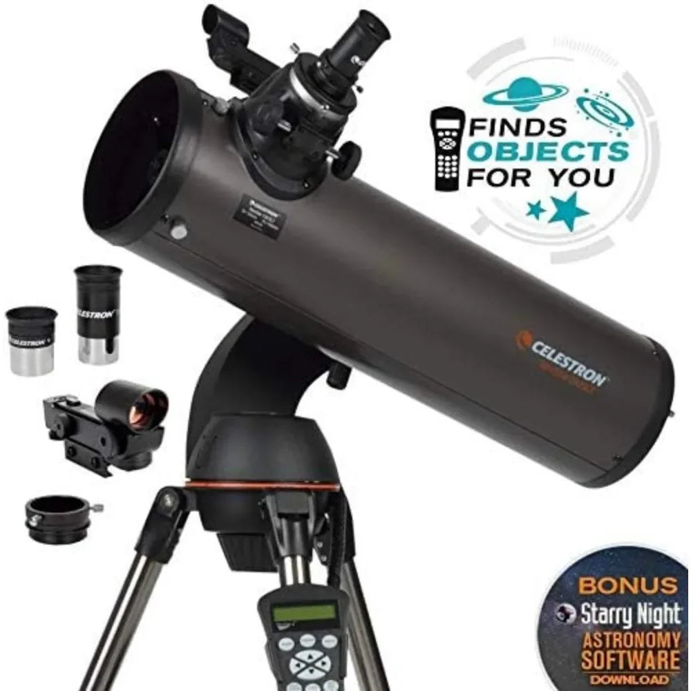 Portable Computerized Newtonian Reflector Telescope With SkyAlign