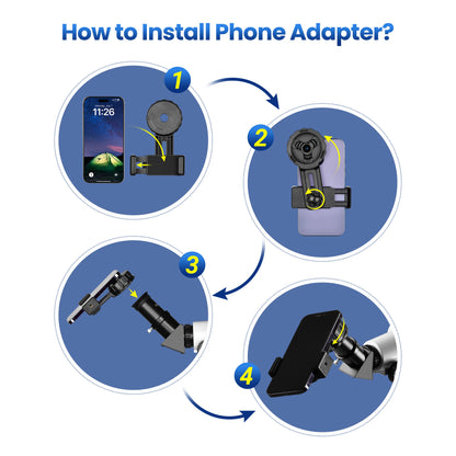 Astronomy Telescope With Phone Adapter And Wireless Remote For Stargazing