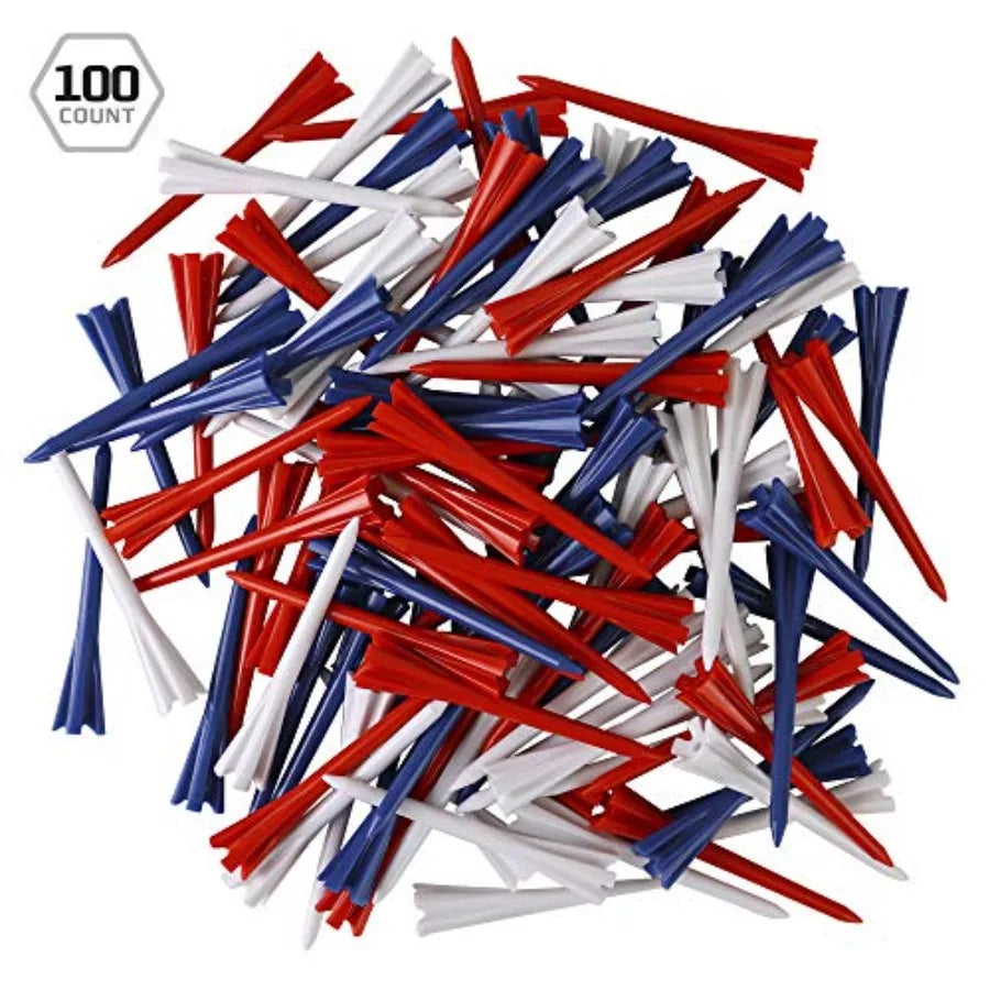 Plastic Golf Tees 100 Pack