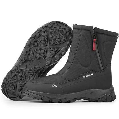 Manlegu Men Waterproof Winter Snow Boots For Hiking Trekking