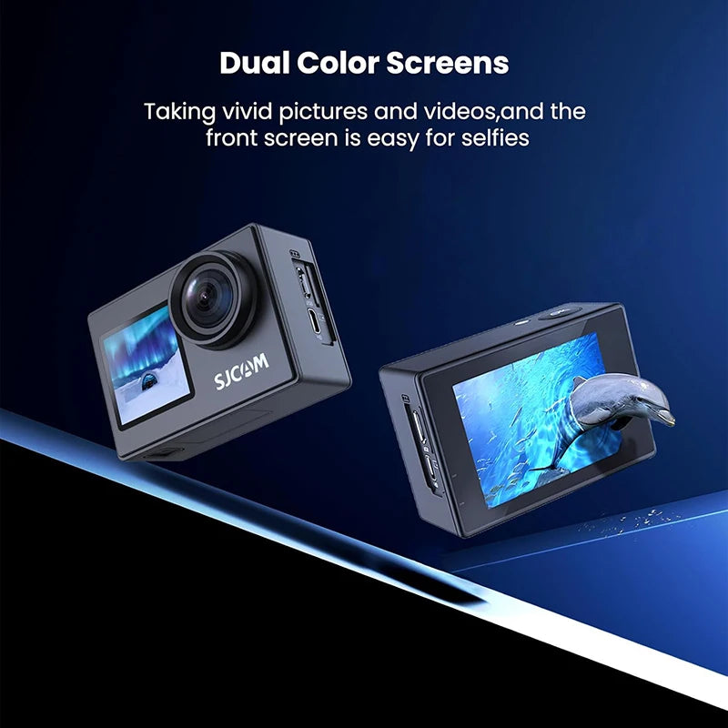 SJCAM SJ4000 Dual Screen 4K Action Camera Wireless Wifi H.264 Go To Sports Pro Cam Motorcycle Bicycle Connect to Ios Android APP