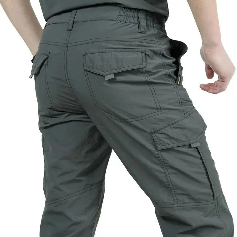 Summer Leisure Light Army Military Pants Men's Outdoor Waterproof Special Police Combat Military Camouflage Pants Cargo Camping