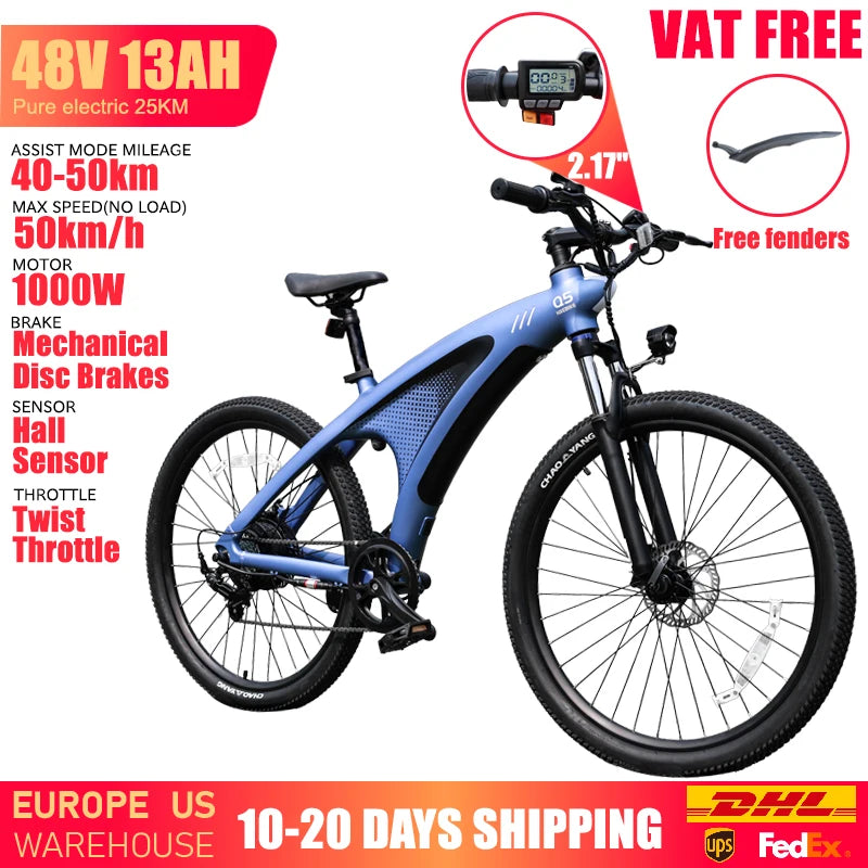HUANCI Q5 Mountain Electric Bike 48V 20Ah Hydraulic Disc Ebike
