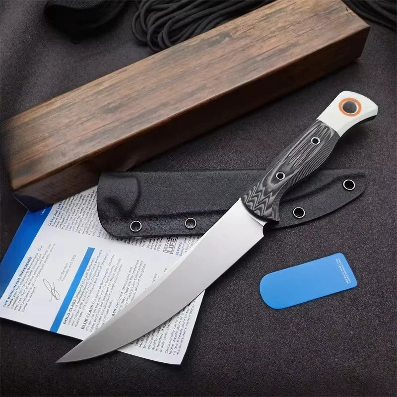 BM 15500-1 Meatcrafter Durable D2 Steel Blade High-Strength Large Straight Knife  Outdoor Camping Survival Knife Hunting Tool