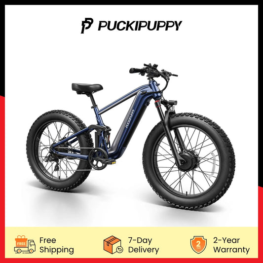 PUCKIPUPPY Dual Motor Electric Bike 1600W 48V 20Ah Torque Sensor