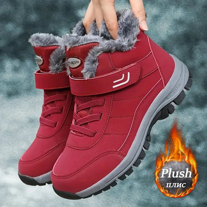 Women Plush Lined Winter Snow Boots For Cold Weather Walking