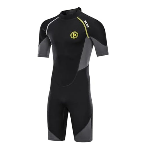 Men's Wetsuits 1.5/ Premium Neoprene Back Zip Shorty Dive Skin for Spearfishing, Snorkeling, Surfing, Canoeing, Scuba Diving Su