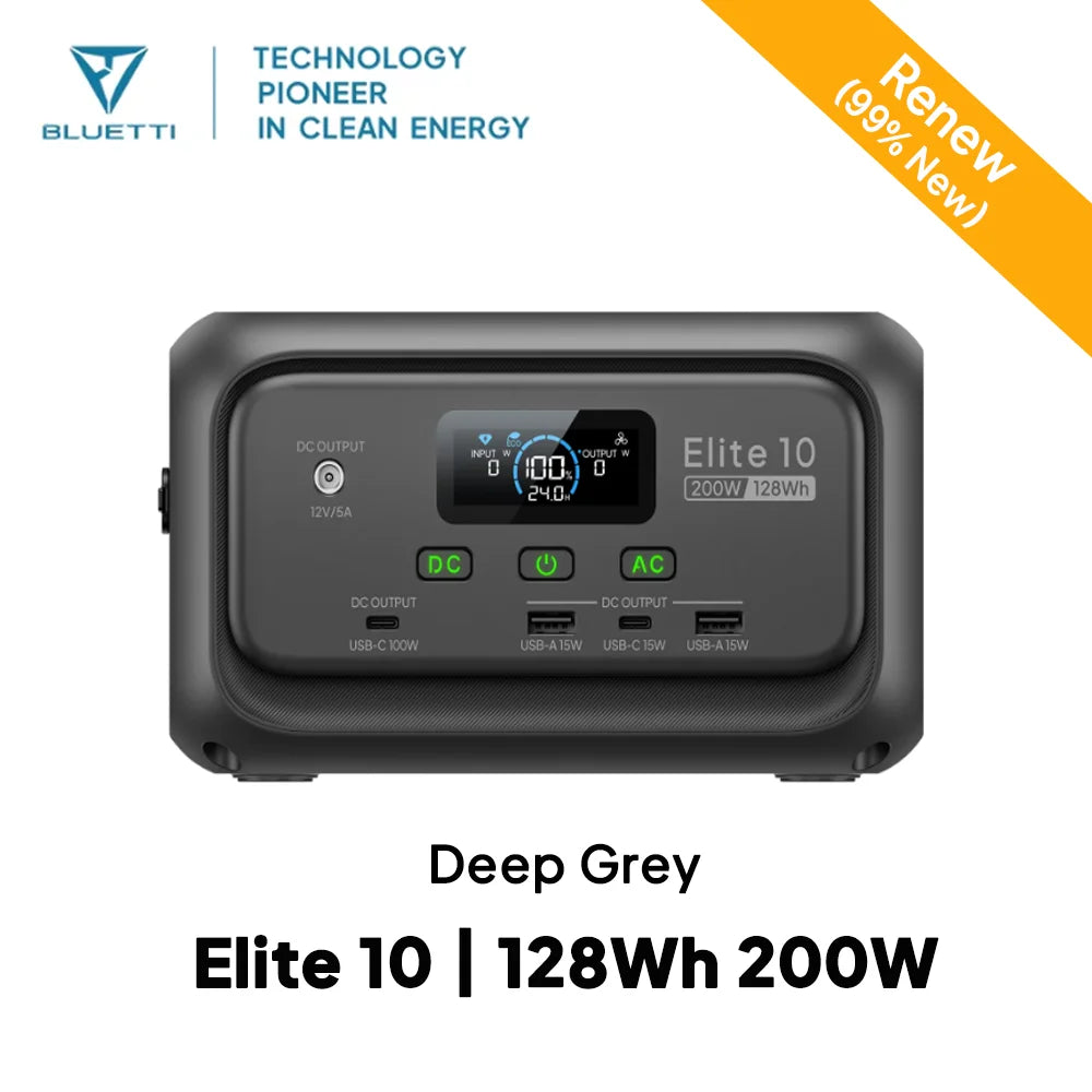 Bluetti Elite 10 128Wh LiFePO4 Portable Power Station