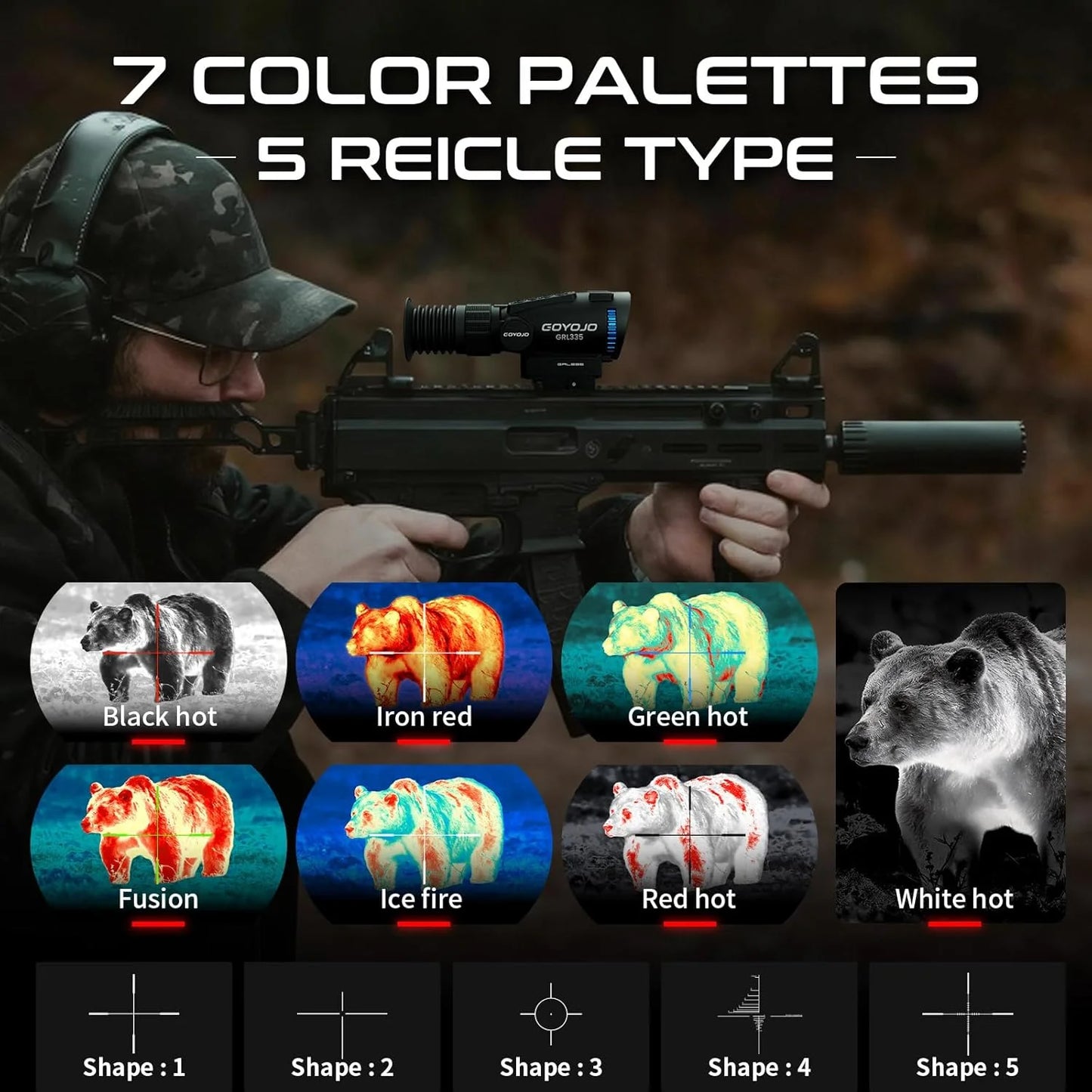 GOYOJO GRL Series Thermal Scopes 384x288 High Resolution Night Vision