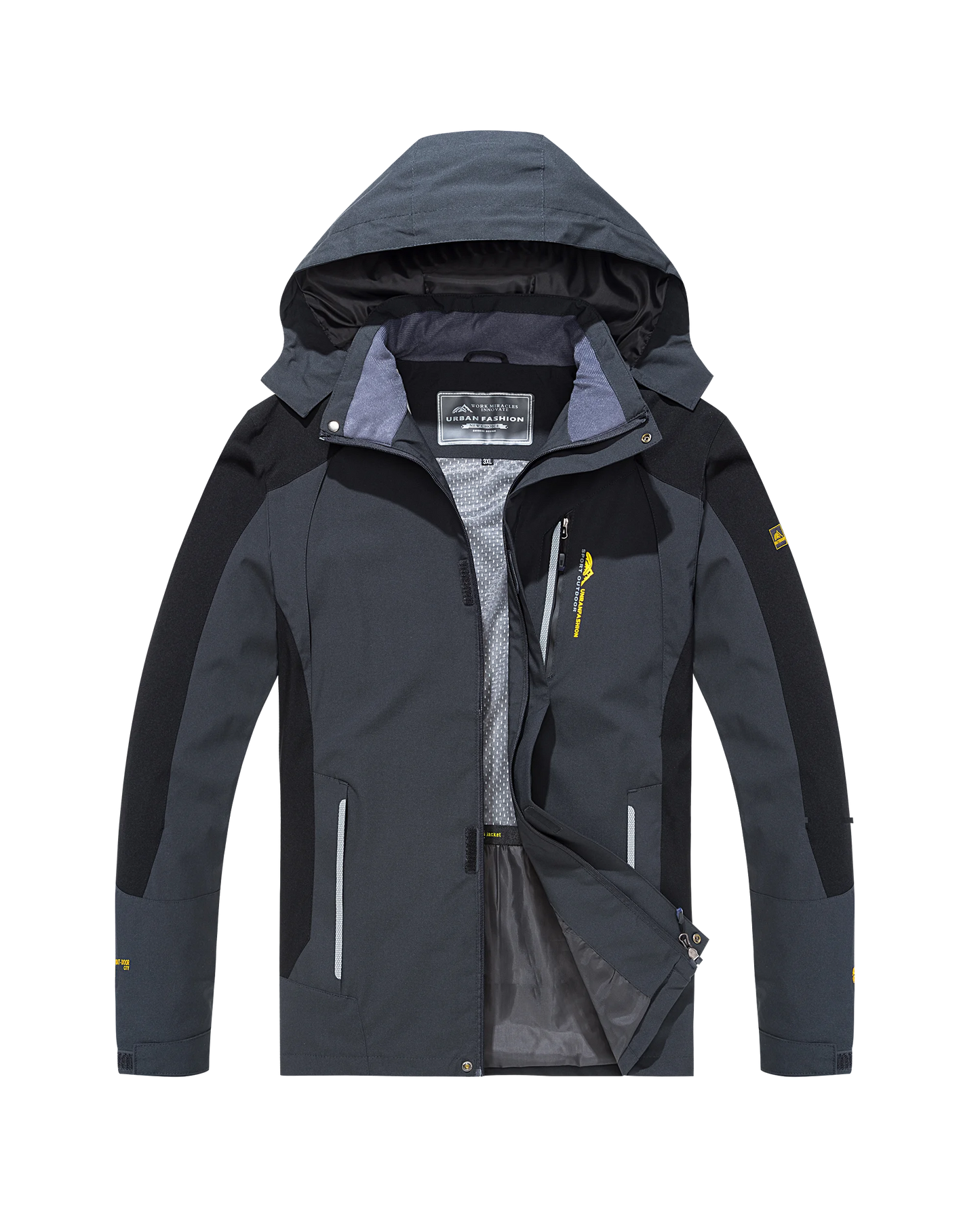 Mens Waterproof Hiking Jacket Windproof Windbreaker Outdoor Activities