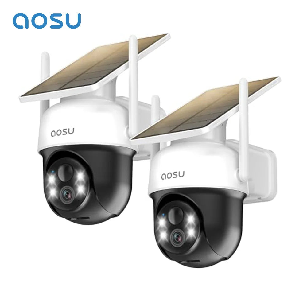 AOSU 3MP Solar Security Camera With Two Way Audio Wireless