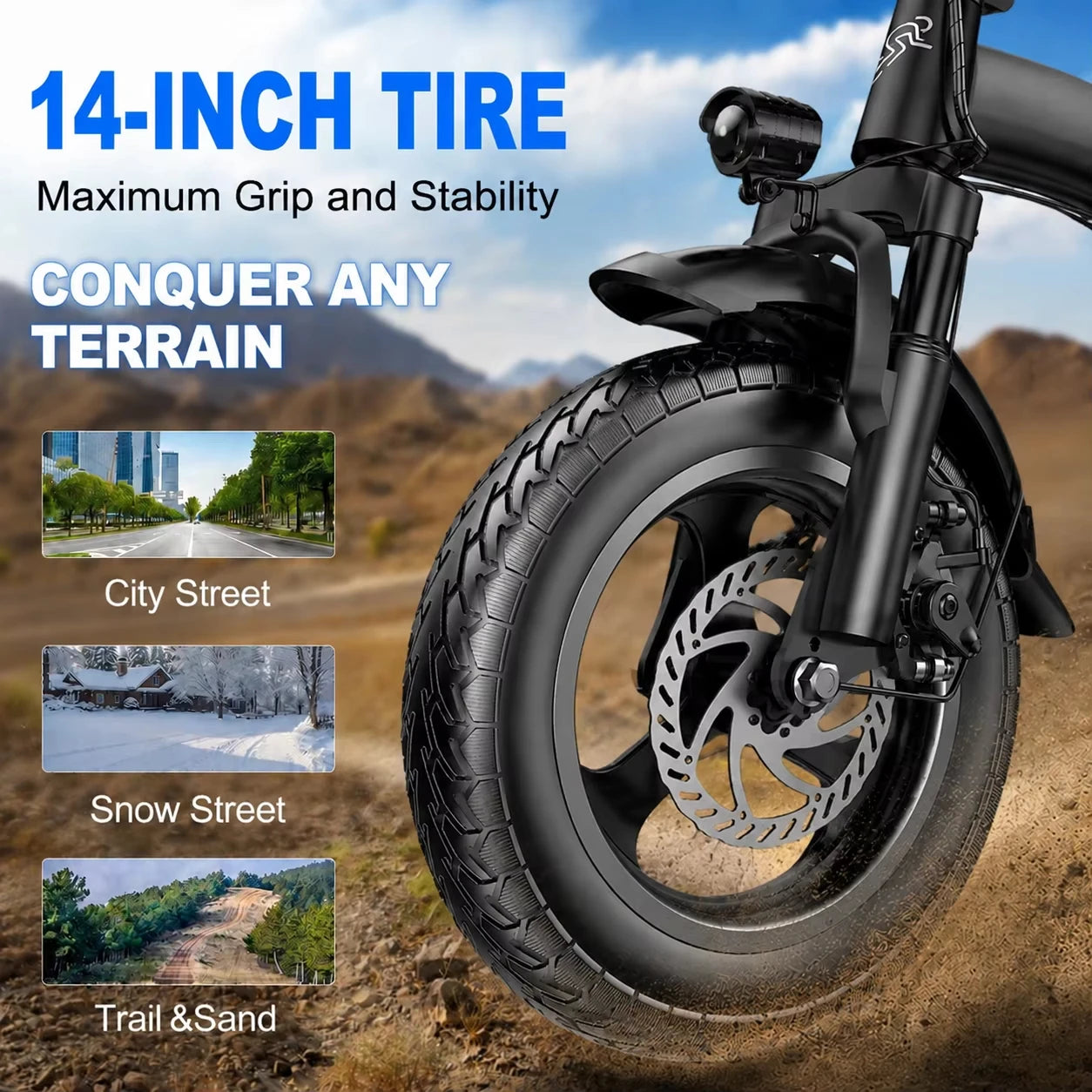 Premium Foldable Electric Bike For Adults With Front Storage Basket
