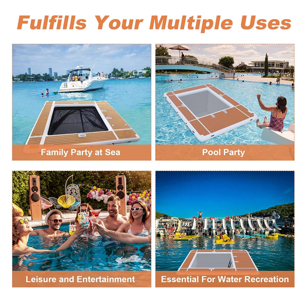 Inflatable Floating Dock Sea Pool Platform For Yacht And Lake