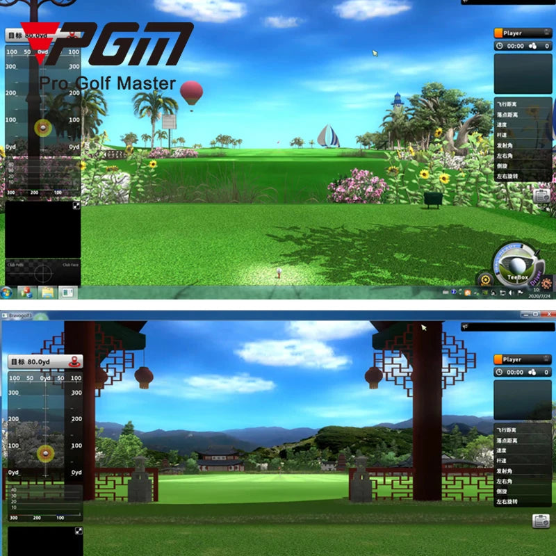 PGM MNQ001 Golf Simulator for Home Use 3D Swing Analyzer with Launch Monitor Indoor Training System & Virtual Course