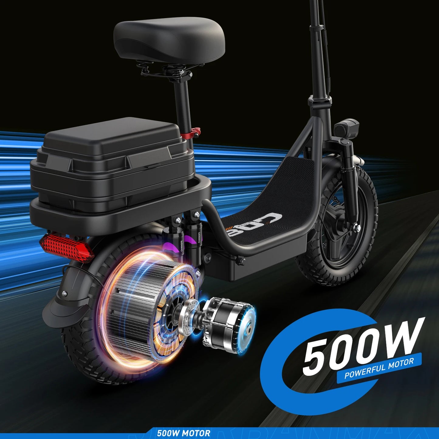 UPlee GQ8 500W Electric Bike 48V Lithium Powered Folding Commuter