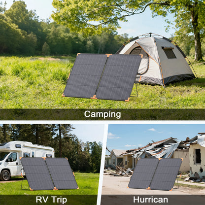MHPOWOS Foldable Bifacial Solar Panel Charger for Camping and RV