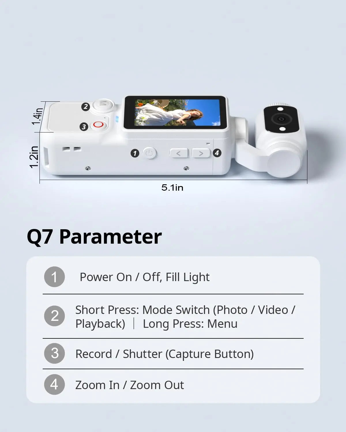 W&O Portable 1MP Digital Camera With 4K Video And Rotating Lens