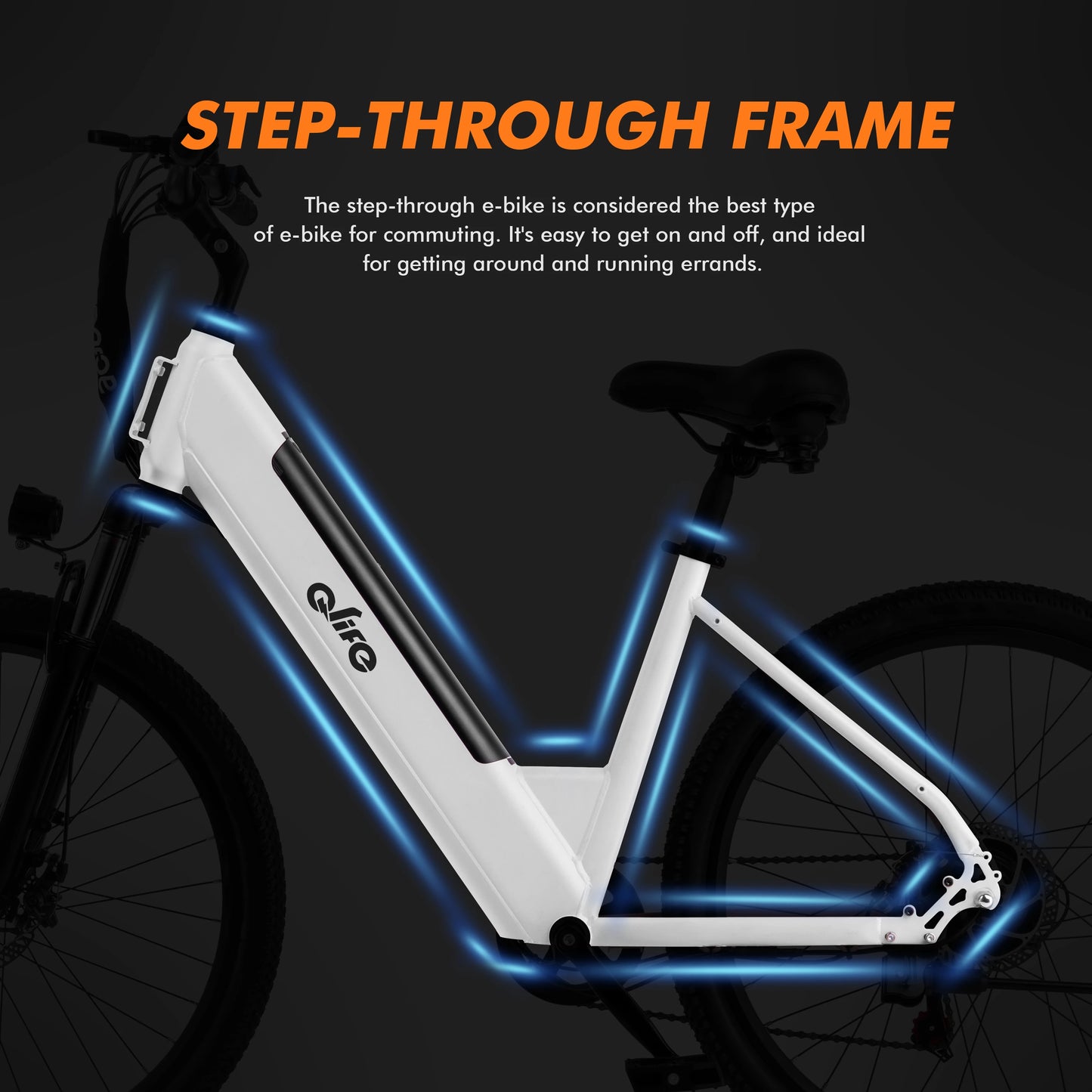 Qlife Cityone St Step Through Electric Bike Seven Speed Commuter