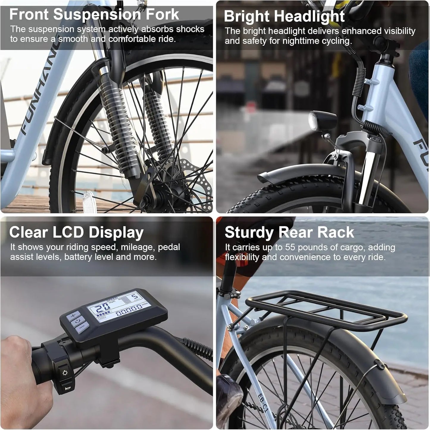 Electric Bike For Adults With 1000W Peak Motor 48V Battery
