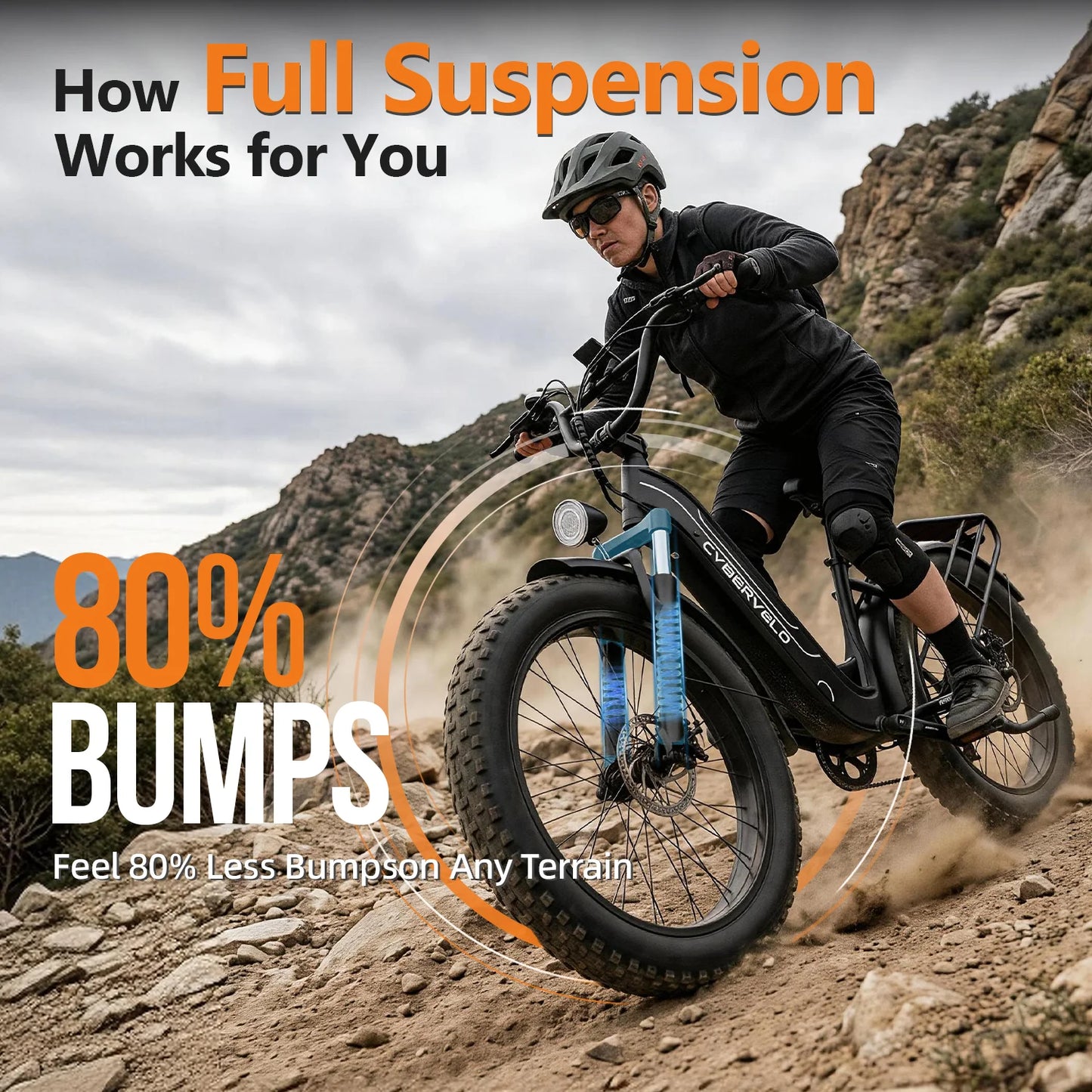 CBVELO EK10 1000W Fat Tire Electric Bike Adults 7Speed