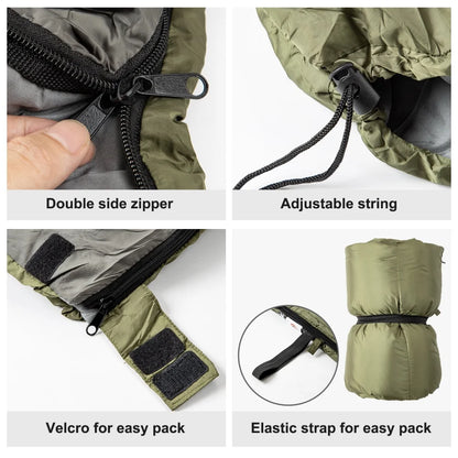 Night Cat Camping Sleeping Bag for Adults 3 Seasons Portable Lightweight Backpacking Hiking Traveling Indoor Outdoor Temperature 41–59 °F 2.6x6.3ft Switch to a Quilt or Blanket