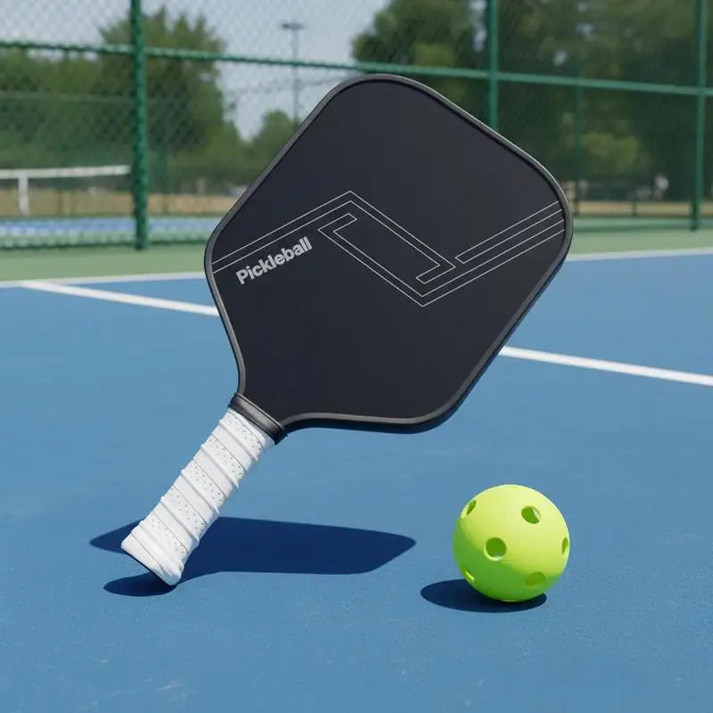 Pickleball Racket 16.5x7.5in For Tournament Club Training High Density Spin Honeycomb Core T700 Carbon Fiber Surface Black Professional Paddle Power Control Performance Adult Equipment