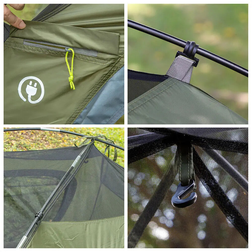 Night Cat Three To Four Person Waterproof Camping Tent With Rainfly Double Layer
